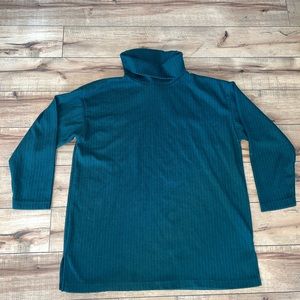 dark green turtleneck